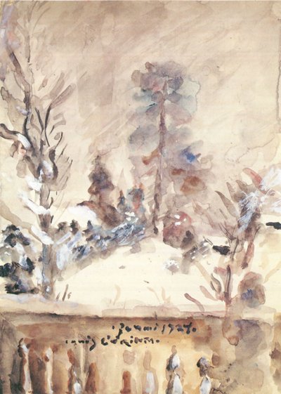 Walchensee im Schnee von Lovis Corinth